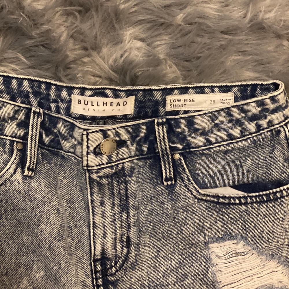 BULLHEAD DENIM CO acid wash shorts
